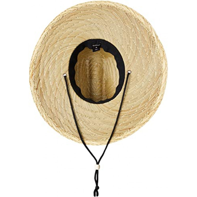 quiksilver men's pierside lifeguard beach sun straw hat