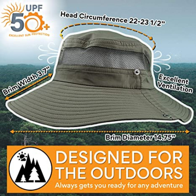 geartop fishing hat and safari cap with sun protection | premium upf 50+ hats for men and women - navigator series