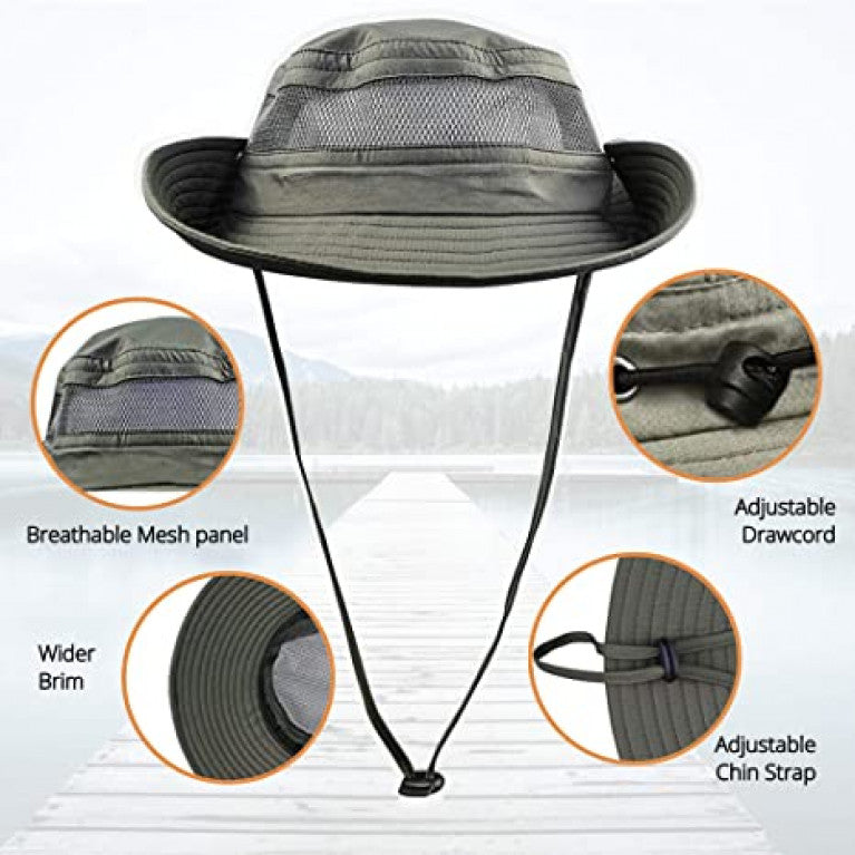 Men's Summer Adjustable Fishing Hat Women Sun Protection